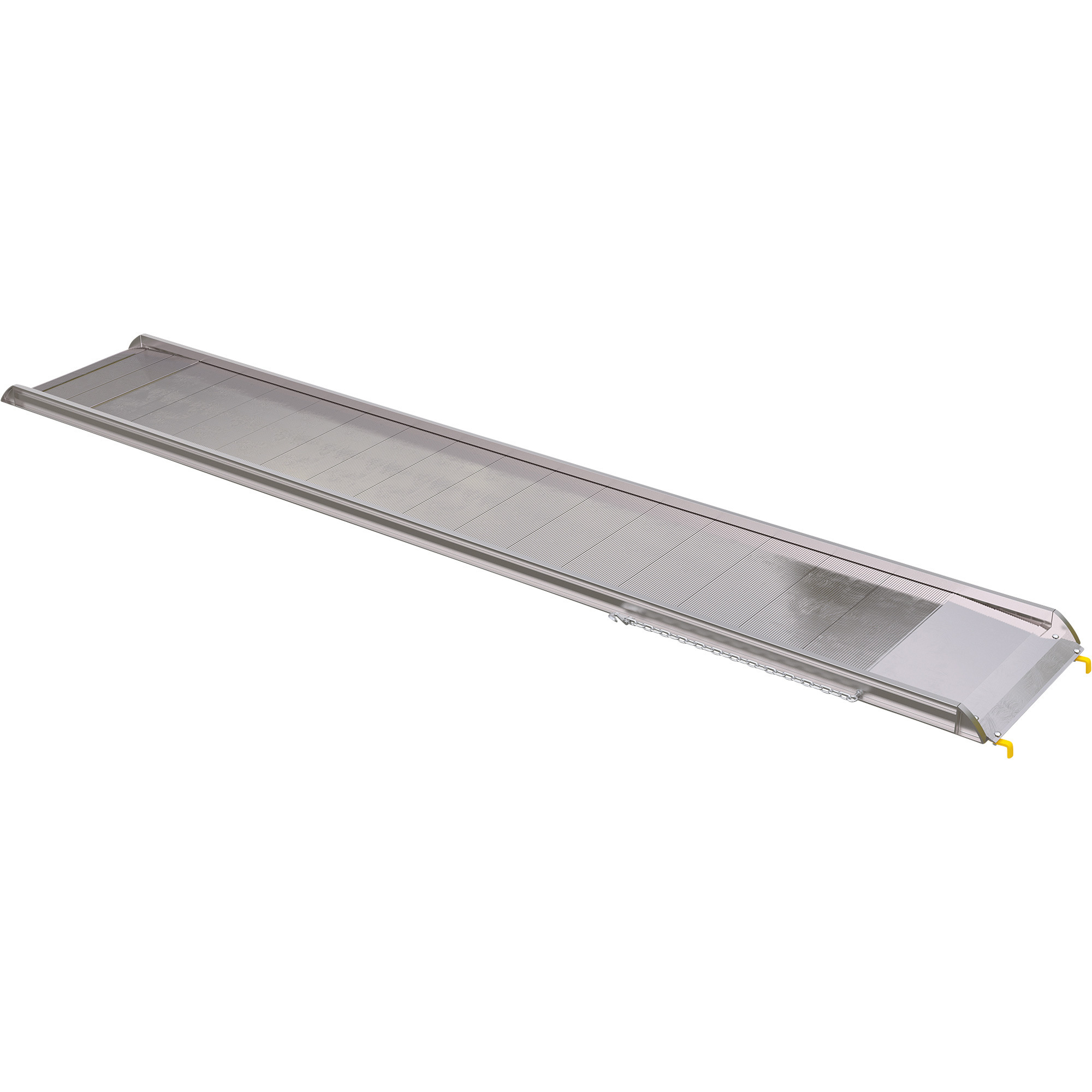 Vestil Aluminum Walk Ramp - 14ft. Length x 28in. Width, Steel-Hook Style, Non-Skid Surface, Model# AWR-28-14B